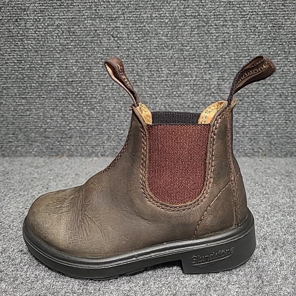 Blundstone Kids Brown Chelsea Boots with Dark Brown Elastic